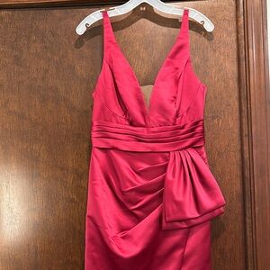 NWT Galina Signature Lipstick Red Satin High Slit